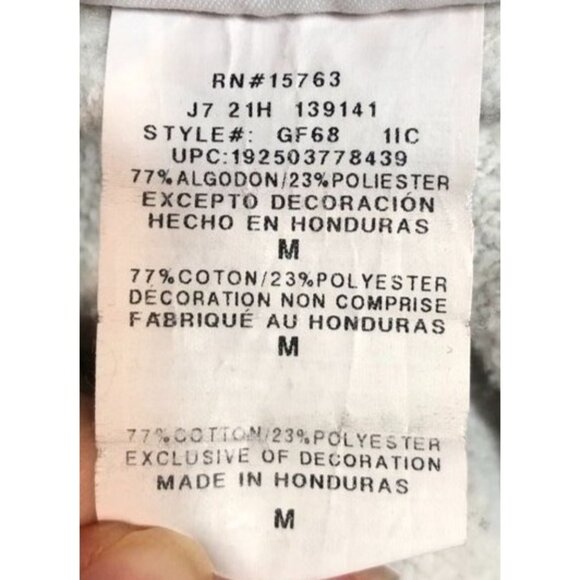 Champion Reverse Weave Hooded Logo Sweatshirt Heather Gray GF68 Men's Medium M - Picture 8 of 8